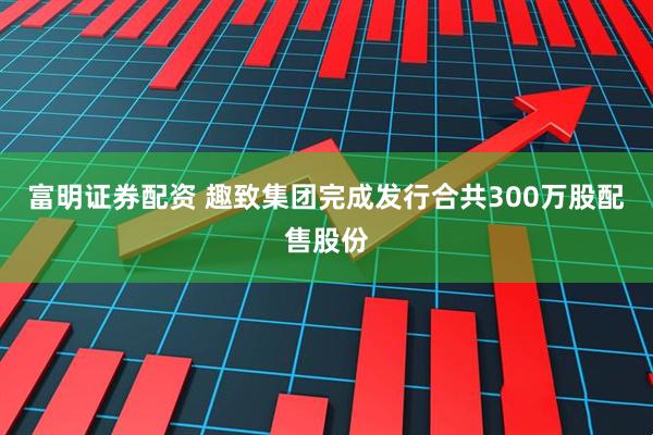 富明证券配资 趣致集团完成发行合共300万股配售股份